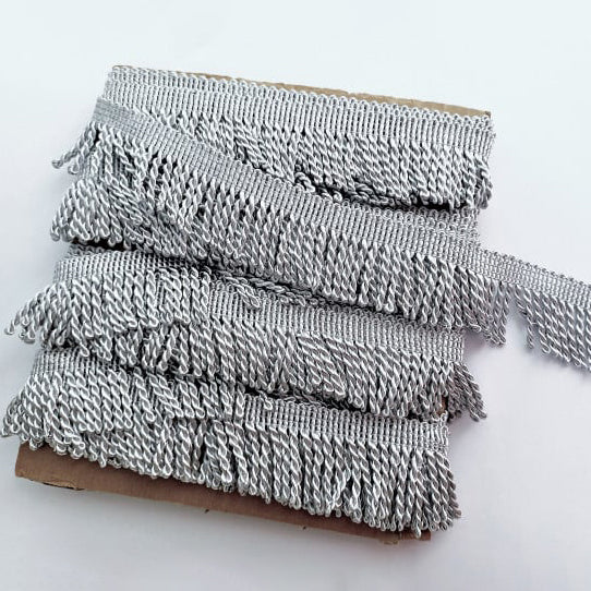 Franjuri argintii 6 cm latime - Rola 11 m