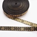 Galon Bisericesc Negru cu Auriu 2 Fete